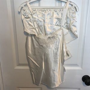 NWT-2 piece ivory satin and lace camisole set